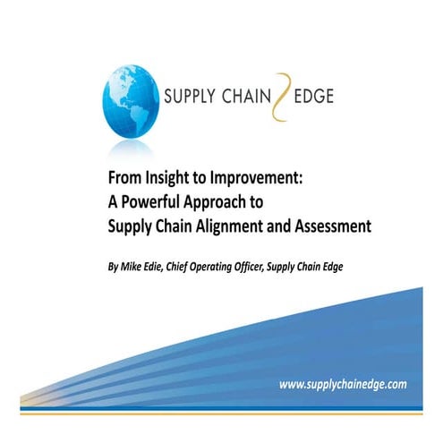 Supply Chain Edge Supply Chain Alignment And Assessment White Paper