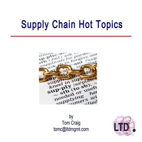 Supply Chain Management Hot Topics | PPT