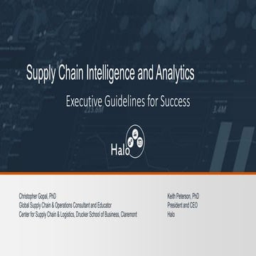 Supply Chain Intelligence and Analytics Executive Guidelines for Success