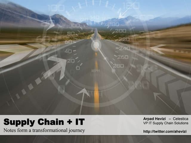 Supply Chain It Convergence MBA talk