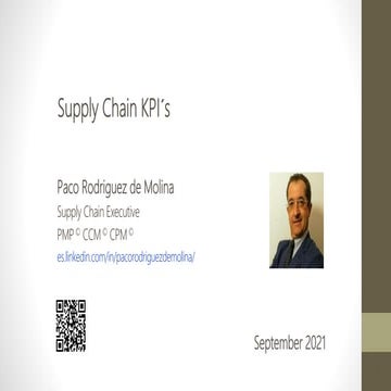 Supply Chain kpi's v sept 2021