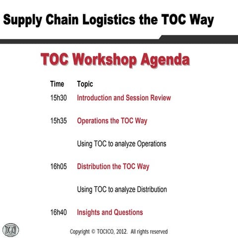 Supply chain logistic review by lisa ferguson