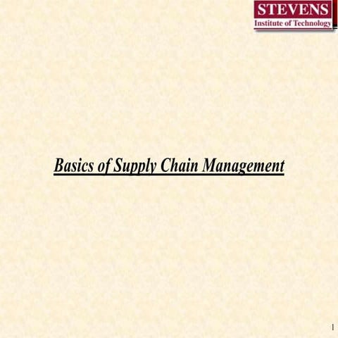 Supply chain management
