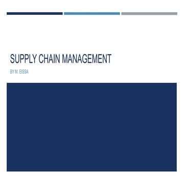 Supply chain management