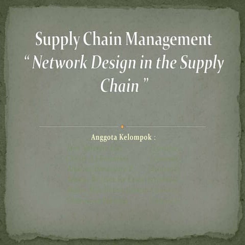 Supply chain management