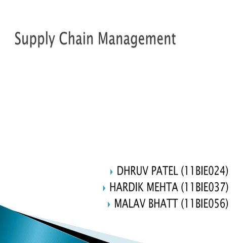 Supply chain management & case study