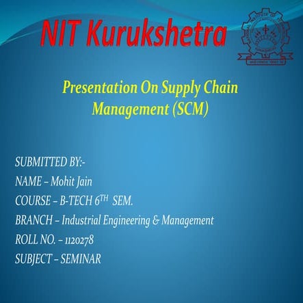 Supply Chain Management With Brief Case Studies