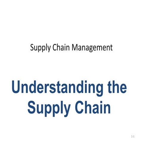 Supply chain management
