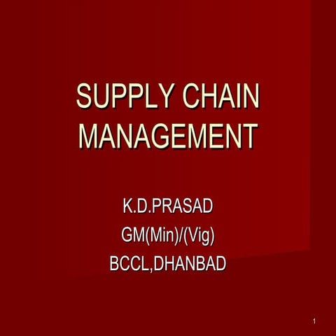 Supply Chain Management