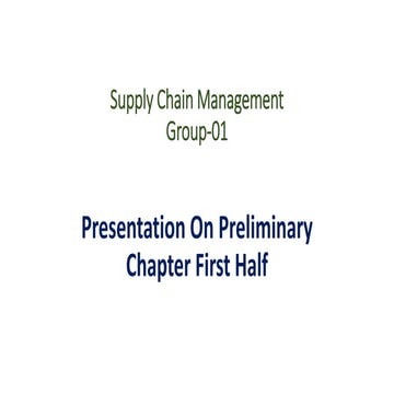 Supply chain management