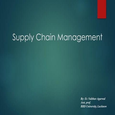 Supply chain management