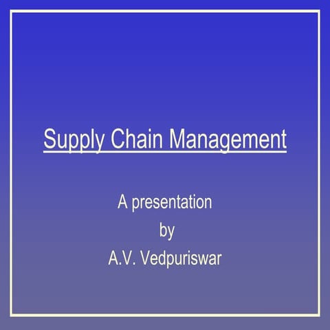 Supply chain management