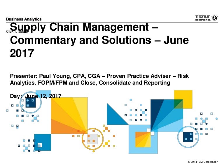 Supply chain management Issues and Solutions June 2017
