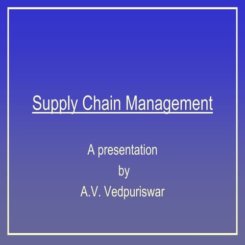 Supply chain management (1)
