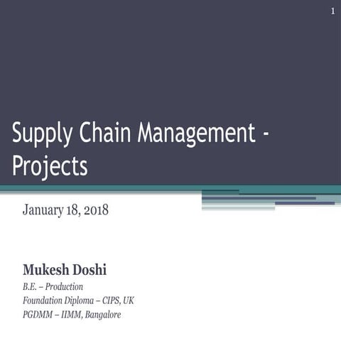 Supply chain management in project
