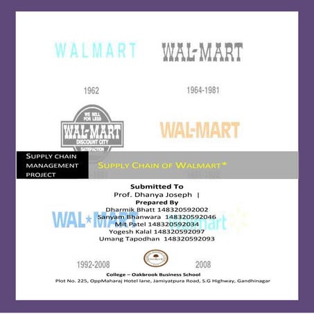 Supply chain management of walmart