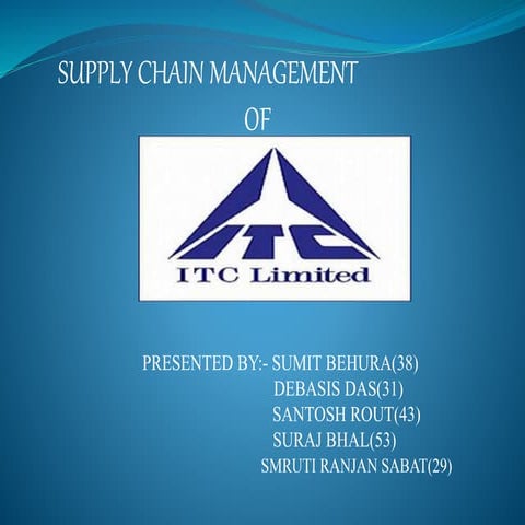 Supply chain management on itc