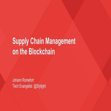 Supply Chain Management on the blockchain with Iot, Azure, BigchainDB, VueJS