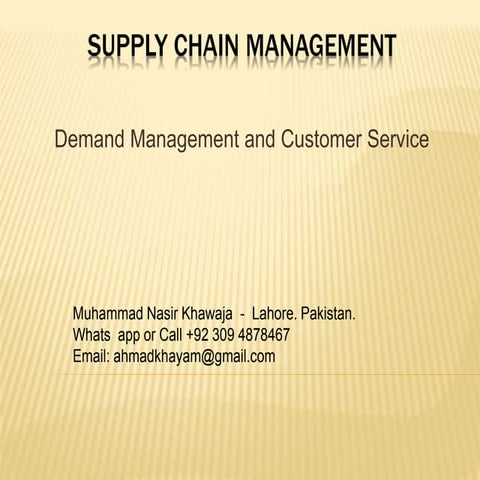Supply chain management presentation