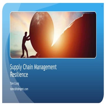 Supply Chain Management Resilience