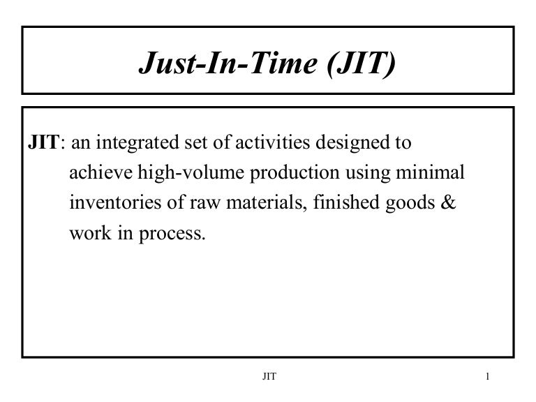 Supply Chain Mgmt Jit