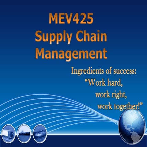 Supply chain mngt