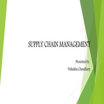 Supply chain management at Marico and Walmart