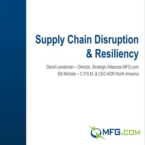 Supply chain panel