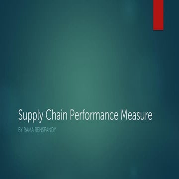 Supply Chain Performance Measure