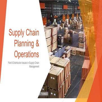 Role of Distribution in supply chain | PPT