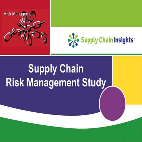 Supply Chain Risk Management Study slide deck - 18 NOV 2015