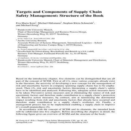 Supply chain safety management