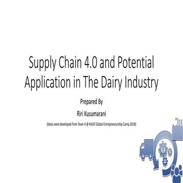 Supply Chain 4.0 and its Potential application in the Dairy Industry
