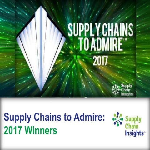 Supply Chains to Admire - 2017 winners summary charts