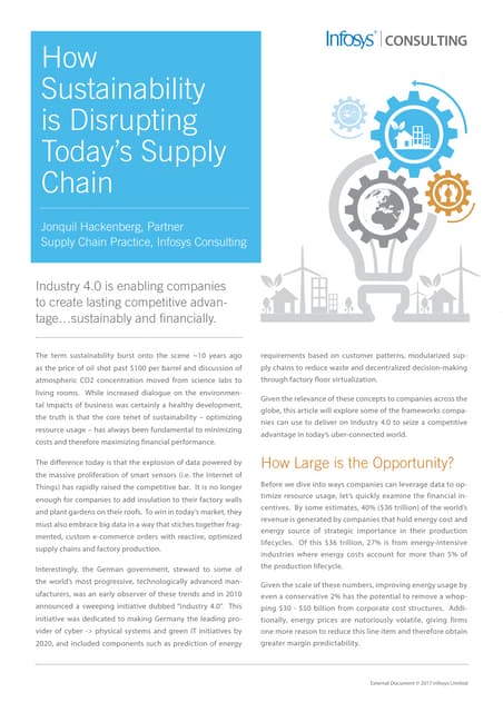 Supply chain sustainability
