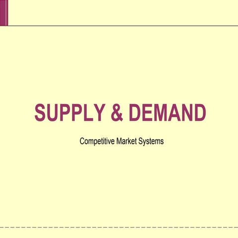 Supply & Demand