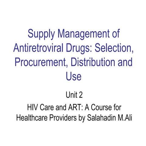 Supply Management Of ARVs ppt.ppt