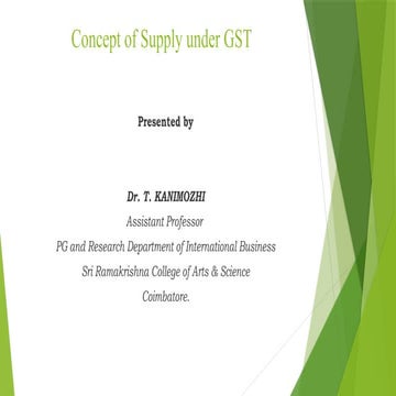 Concept of Supply under GST and its Types