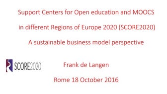 Support centers for open education and moocs