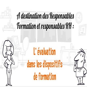 Webconférence sur l'évaluation dans un dispositif de formation