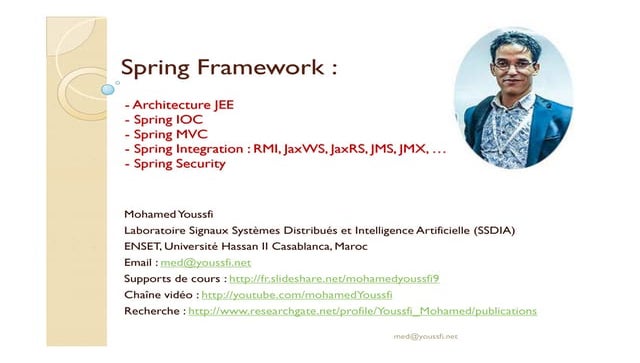 Support de cours Spring  M.youssfi