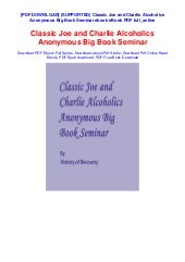 (SUPPORTED) Classic Joe and Charlie Alcoholics Anonymous Big Book