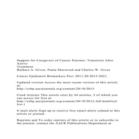 Support for Caregivers of Cancer Patient.docx