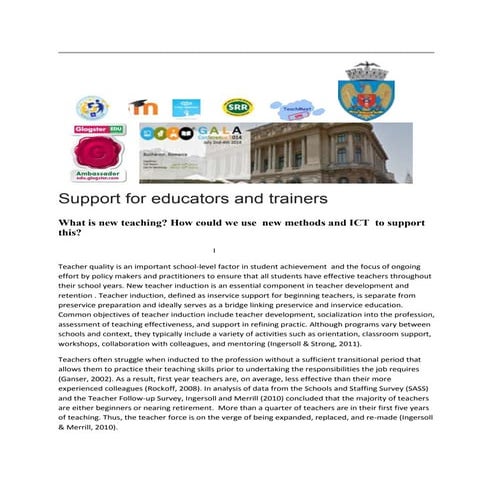 Support for educators and trainers   Bucharest 2014