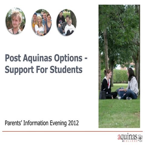 Post-Aquinas Options Eve - Support for Students