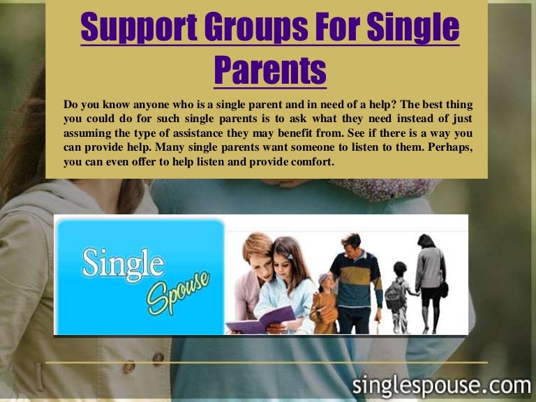 Support Groups For Single Parents