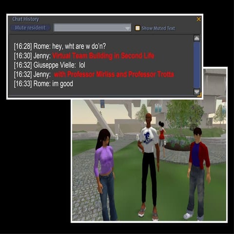 Supporting Virtual Teams Using Second Life