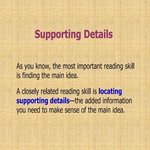 Supporting deatils level 4