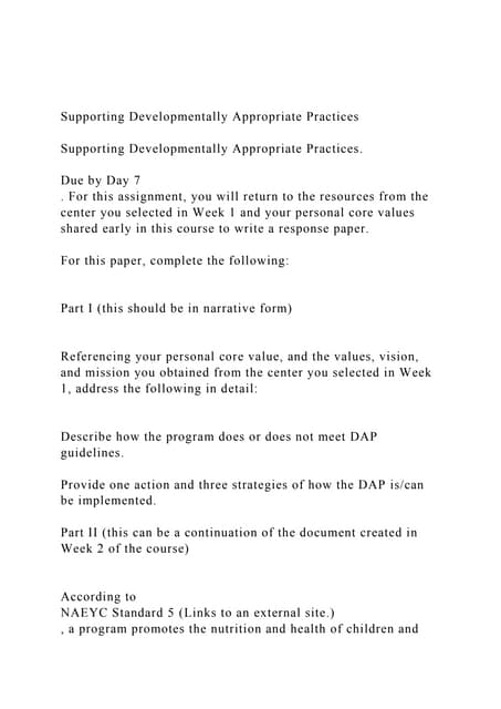 Supporting Developmentally Appropriate Practicessupporting D Docx Supporting Developmentally Appropriate Practicessupporting D Docx