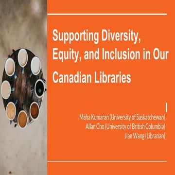 Supporting Diversity, Equity and Inclusion in Canadian Libraries 